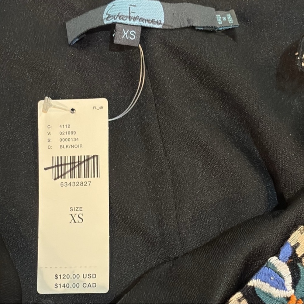 Anthropologie NEW Eva Franco Florence Embroidered Corset Top Size XS Black/Multi - Picture 11 of 12